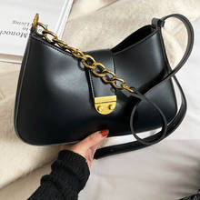 Vintage Shoulder Bag Leather Small Armpit Bags For Women 2020 New Gold Chain Crossbody Bag Adjustable Straps  Classic Hobo Purse 2024 - buy cheap