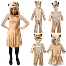 children's lion costumes  Halloween children's cosplay costume Baby Kids Animal Carnival jumpsuit Fancy Movie Role 2024 - buy cheap