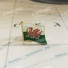 Wales National Flag Lapel Pins Crystal Epoxy Metal Enamel Badge Paint Brooch Souvenir Suit  Personality  Commemorative 2024 - buy cheap