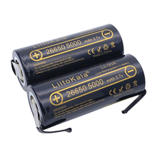 2020 nova liitokala 26650 5000mah li-ion bateria recarregável Lii-50A-N 3.7v 26650 bateria para lanterna + níquel diy 2024 - compre barato
