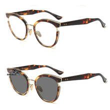 Негабаритные очки для близорукости с оправой для женщин фотохромные очки женские очки по рецепту Ретро брендовые Оптические солнцезащитные очки для близорукости NX 2024 - купить недорого