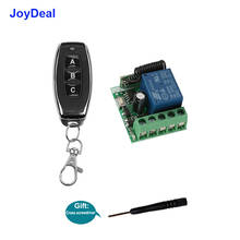 Универсальный беспроводной релейный переключатель JoyDeal, 433 МГц, 12 в пост. Тока, 1-канальный модуль приемника для электрического ключа от ворот 2024 - купить недорого
