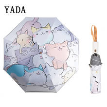 YADA INS Cartoon Cat Automatic Umbrellas Anti-UV Rainproof Folding Umbrella Sun Rainy Reflective Strip Umbrella Parasol YD200012 2024 - buy cheap