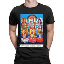 Camiseta masculina jóias da índia, camisetas de estampa de god vishnu god shiva lingam ganesha da índia traje de natal 2024 - compre barato