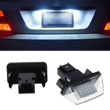 2pcs 18 LED License Plate Light Lamp For Peugeot 207 307 308 Citroen Berlingo 2004-2009 C3 C4 C5 C6 5D  100% brand new and high 2024 - buy cheap