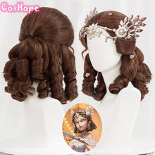 Identity V Mary Cosplay Bloody Queen Cosplay Wig Women 35cm Curly Brown Wig Cosplay Anime Heat Resistant Synthetic Wigs 2024 - buy cheap