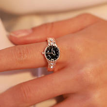Anillo de reloj para mujer y niña, joyería, anillos para dedo, Día de San Valentín, cumpleaños 2024 - compra barato