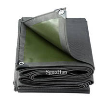 550g/m2 Black-Green Canvas Coated Banner Tarpaulin Outdoor Awning Rainproof Cloth Turck Canopys Pet House Cover Oxford Cloth 2024 - buy cheap