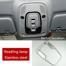 Car Front Reading Lamp Decorative Frame Cover Trim Sticker For Audi A6 C8 2019 Interior Accessories Stainless Steel Strips 2024 - buy cheap