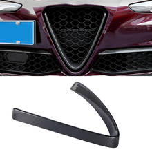 1pcs Real Carbon Fiber Car Accessories Front Grill Grille Outlet Strip Trim For Alfa Romeo Giulia 2017- 2020 2024 - buy cheap