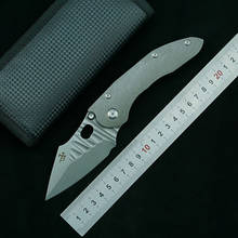 LEMIFSHE-cuchillo plegable S35VN con mango de aleación de titanio, cuchillo de cocina de supervivencia para acampar al aire libre, herramienta de regalo EDC, fruta artística 2024 - compra barato