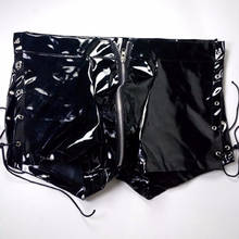 Male Underwear Open Crotch Sissy Pants PVC Leather Fetish Men Latex Boxer Shorts Porno Gay Crotchless Pole Dance Lingerie 2024 - buy cheap