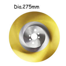 Hoja de sierra Circular con revestimiento de estaño para la industria, hoja de corte de tubos de Metal, color amarillo, diámetro de 275mm, W5/DM05, HSS 2024 - compra barato