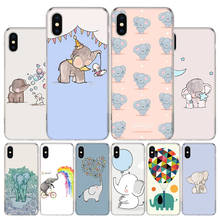 Funda de teléfono con diseño de conejo y elefante para Apple, carcasa bonita para Iphone 12, 11 Mini Pro, X, XR, XS Max, 7, 8, 6, 6S Plus, 5 SE, 7G, 6G 2024 - compra barato