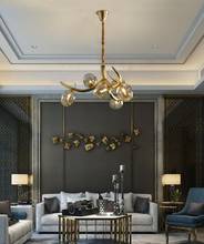 Lustre de cristal de cobre moderno, candelabro moderno de luxo com lâmpada estilo moderno para sala de estar, sala de jantar, vidro, designer minimalista 2024 - compre barato