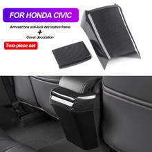 Reposabrazos Central para coche, caja protectora de decoración Interior, modificación para Honda Civic 10, 2016, 2017, 2018, 2019 2024 - compra barato