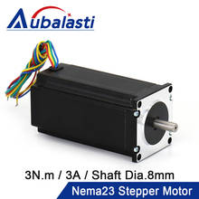 Aubalasti-Motor paso a paso NEMA23 para impresora 3D, máquina de grabado CNC, 57x112mm, 4 lead 3A 3N.m 2024 - compra barato