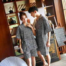 Conjunto de ropa tradicional japonesa, Kimono Haori Yukata, bata, pijama, traje de baño para el hogar, Spa, cuello en V, bata estampada de algodón, Obi 2024 - compra barato