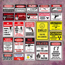 Cartaz de ferro com aviso para homens, placas de arte de parede de lata com aviso engraçado para galinheiro, cuidado com a cautela 2024 - compre barato