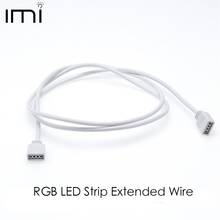 Rgb led strip 4pin conector cabo de extensão fio 4pin conectores 1 m para 5050 3528 tira 2024 - compre barato