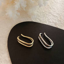 Clips Earrings Women Fashion Ear Jewelry Hook Shape Gold And Silver Color Clip On Ear Earring Without Piercing 2024 - buy cheap