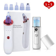 Microdermabrasion Blackhead Remover Face Skin Vacuum Pore Cleaner Suction Acne Pimple Removal Tool + Mini Nano Facial Steamer 2024 - buy cheap