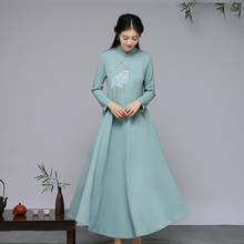 Dress Women Hanfu Dress Long Chinese Cheongsam Chinese Traditional Clothes Chiffon Fairy Dress Qipao Spring Skirt Chinese Style 2024 - buy cheap