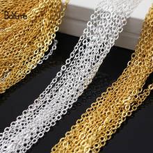 BoYuTe-cadena plana de latón hecha a mano para fabricación de joyas, materiales de fabricación de joyería, (90-95 metros/lote), 3x4MM 2024 - compra barato