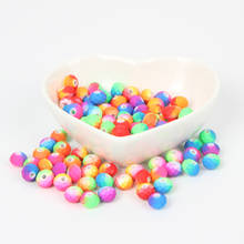 100Pcs Acrylic Rainbow Colors Faceted Rubber Round Loose Oblate Beads for Jewelry Making Beads For Needlework Beads 8 MM 2024 - buy cheap