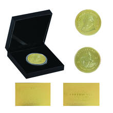 Krugerrand-Moneda de Oro de Sudáfrica, 1 onza, fichas de Paul Kruger, valor coleccionable con caja de lujo, 1967 2024 - compra barato