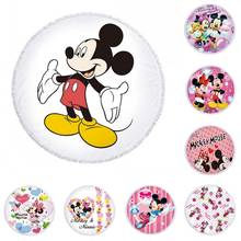 Disney Mickey Minnie Mouse Microfiber Beach Towel Swimming Bath Towel Picnic Carpet Yoga Mat with Tassel for Adult Kids Girl Boy 2024 - buy cheap