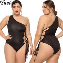 2020 Women Swimwear One Piece Black Swimsuit Plussize For Female Big Larges Size Swimming Swim Bathing Suits Beachwear Wear 2024 - buy cheap