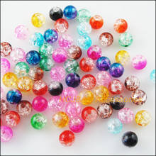 Miçangas espaçadoras acrílicas para bolas, amuletos de cores mistas 8mm com 100 peças 2024 - compre barato