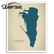 Jump Time   Gibraltar Map Vinyl Stickers Fun Travel Sticker Laptop Luggage Waterproof Car Decal Window Bumper Auto Accessories 2024 - buy cheap