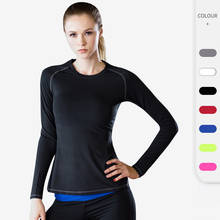 Женская спортивная одежда длинный рукав, для йоги топы быстросохнущая Спортивная футболка для бега топы спортивные тонкие блузки для йоги рубашка майка для фитнеса 2024 - купить недорого