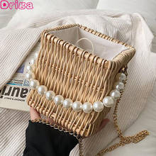 Driga 2022 New Women Shoulder Messenger Bags Female Retro Hand-woven Pearl Bucket Bags Fashion Casual Hollow Circular Woven Bags 2024 - buy cheap