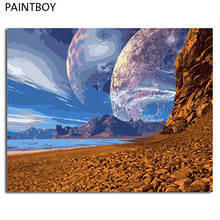 PAINTBOY Landscape Framed Pictures Painting By Numbers DIY Digital Canvas Oil Painting Home Decor For Living Room 2024 - buy cheap