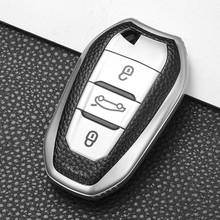 Key Case Cover for Peugeot 5008 508 3008 For Citroen C4 C5 X7 C4L C6 C3-XR 3008 4008 DS5 DS6 208 DS3 Smart Remote Key Chain PU 2024 - buy cheap