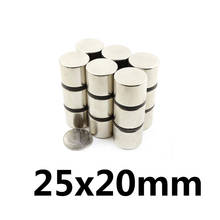 1/2/3/5/10Pcs 25x20 mm Thick Powerful Strong Magnetic Magnets 25mmx20mm Permanent Neodymium Magnet 25x20mm Round Magnet 25*20 mm 2024 - buy cheap