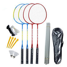 4pcs Light Double Badminton Racquet Titanium Professional Badminton Rackets Set Alloy Lightest Playing Badminton Sport Accessory 2024 - buy cheap