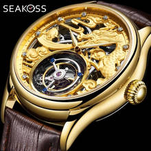 Chinese Zodiac Dragon Men Skeleton Tourbillon Mechanical Watches Top Brand Luxury Man Mechanical Hand Wind Watch 30M Waterproof 2024 - buy cheap