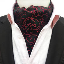 Sitonjwly Mens Ascot Vintage Paisley Classic Wedding Formal Cravat Self Ties Gentleman polyester Neck Tie Custom LOGO 2024 - buy cheap