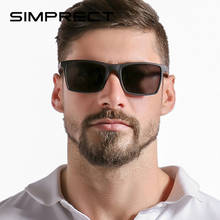 SIMPRECT UV400 Polarized Sunglasses Men 2022 Anti-Glare Driver's Square Sunglasses Retro Vintage Mirror Sun Glasses For Men 2024 - buy cheap