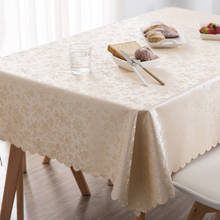 Mantel de lujo de PVC a prueba de aceite, impermeable, para mesa de comedor, rectangular, Jacquard, impreso, cubierta de mesa 2024 - compra barato