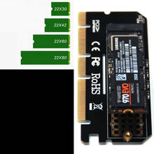 Adaptador M.2 SSD PCIE, carcasa de aleación de aluminio, tarjeta de expansión LED, Interfaz de ordenador M.2 NVMe SSD NGFF a PCIE 3,0 X16 Riser 2024 - compra barato