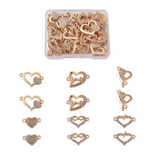 36 unids/caja conectores de corazón de diamantes de imitación de aleación para pulsera, collar, pendientes, colgantes, accesorios para hacer joyas 2024 - compra barato
