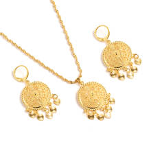 Conjuntos de joias africanas, colar com pingente de borla dourada, corrente para mulheres e meninas, joias para festa de casamento 2024 - compre barato