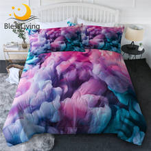 BlessLiving Abstract Summer Quilt Set Splash of Paint Cool Blanket Colorful Queen Bedding 3pcs Modern Home Decorations Dropship 2024 - buy cheap