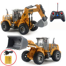 Camiones de Control remoto Mini, Bulldozer 1:32, ingeniería de plástico, camión, grúa, excavadora, modelo de vehículo eléctrico, juguetes, regalo 2024 - compra barato