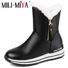 MILI-MIYA Women Winter Snow Boots Plus Size 34-42 Hot Sale 4 Color PU Leather  Non-Slip Waterproof Warm Ankle Boots handmade 2024 - buy cheap
